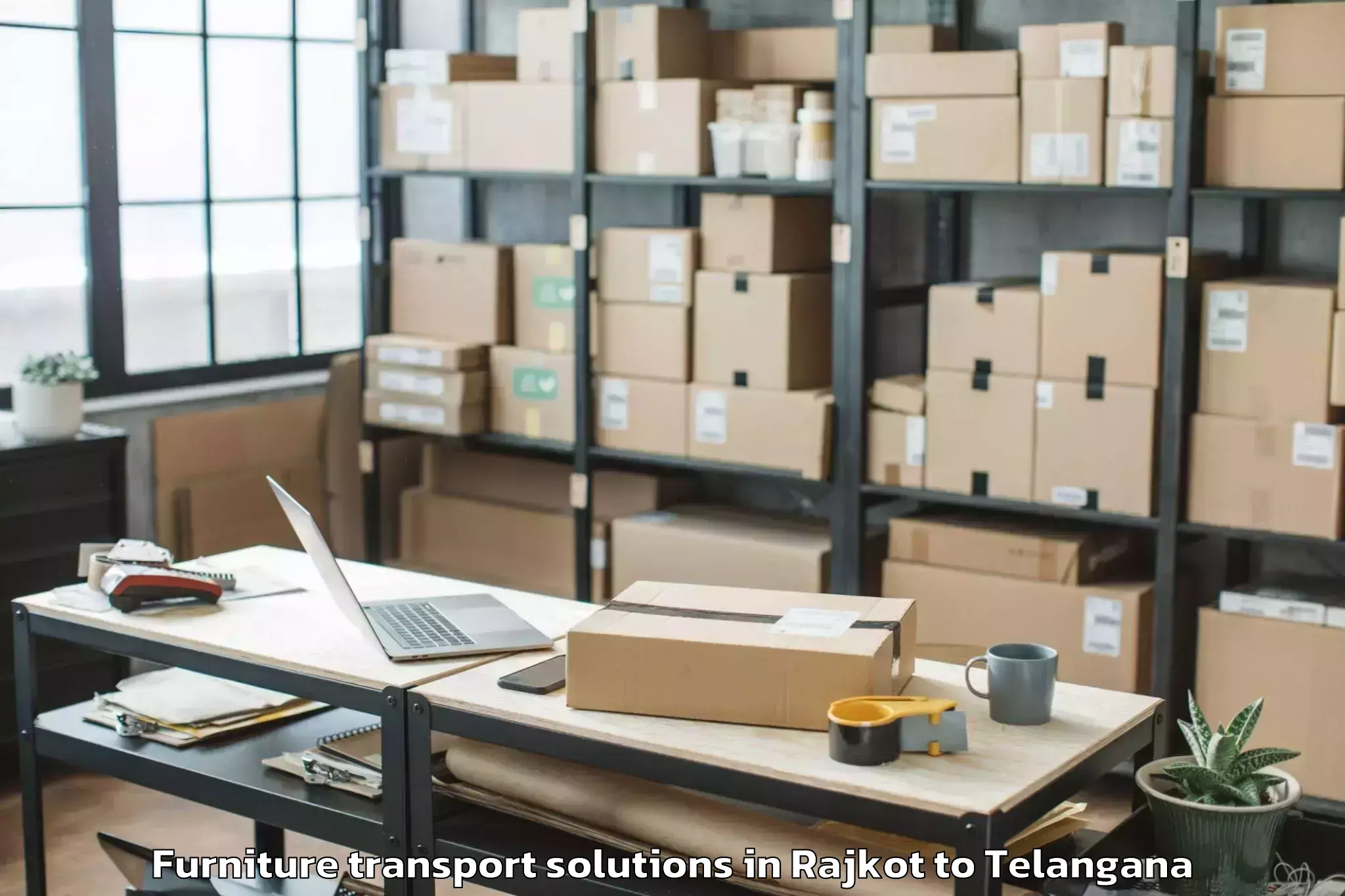 Hassle-Free Rajkot to Ameerpet Furniture Transport Solutions